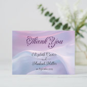 シルクウィスパーズ：夢のパステルウェーブピンクブルー サンキューカード (スタンド正面)