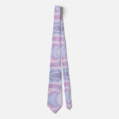 シルクウィスパーズ:夢のパステルウェーブピンクブルー ネクタイ (正面)