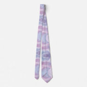 シルクウィスパーズ:夢のパステルウェーブピンクブルー ネクタイ (裏面)