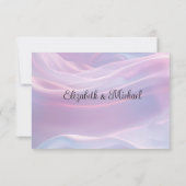 シルクウィスパーズ：夢のパステルウェーブピンクブルー 出欠カード (裏面)