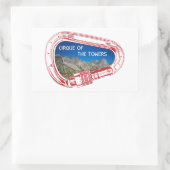 シルクオブザタワーズカラビナー登山 長方形シール (バッグ)