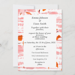 シルクカーペットテーマパステルカラー結婚式招待状 招待状