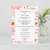 シルクカーペットテーマパステルカラー結婚式招待状 招待状 (スタンド正面)