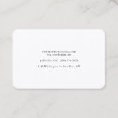 シルククラシカルミニマルプロフェッショナルエレガント 名刺 (裏面)