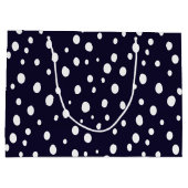 シルクサテンの白雪ドット柄 ラージペーパーバッグ (裏面)