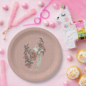 シルクシャルキュテリーボードピーチのロマンス ペーパープレート (パーティー)