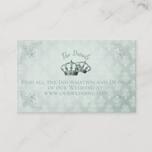 シルクダマスク結婚ズ詳細カード 名刺 (正面)