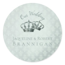 シルクダマスク – 結婚のステッカー