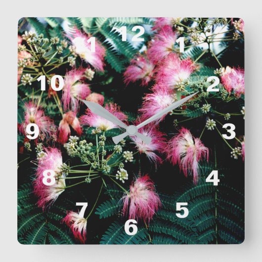 シルクツリー スクエア壁時計 (正面)