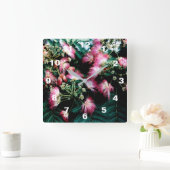 シルクツリー スクエア壁時計 (ホーム)