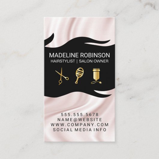 シルクドレープスタイルリストキット |髪と美しい 名刺 (正面)