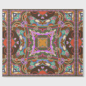 シルクネックスカーフまたはカーチーフスクエアパターンデザイン ラッピングペーパー (フラット)