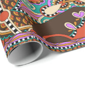 シルクネックスカーフまたはカーチーフスクエアパターンデザイン ラッピングペーパー (ロールコーナー)