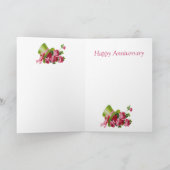 シルクハットおよび花の幸せな第67記念日 カード (内部)