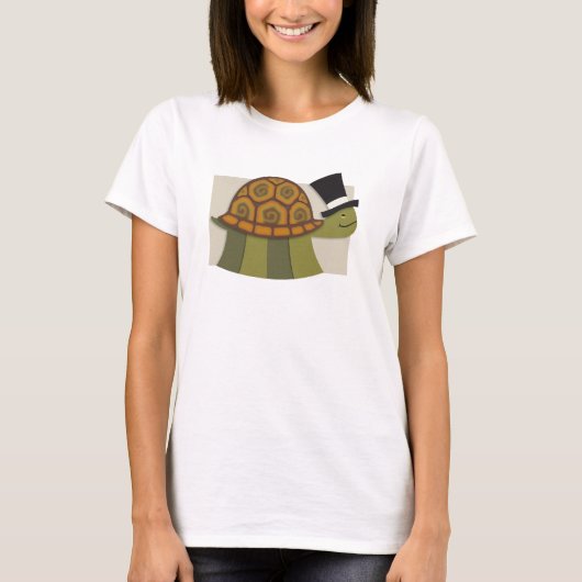 シルクハットのカメ Tシャツ (正面)
