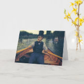 シルクハットのギュスターブCaillebotte-の漕ぎ手 カード (黄色い花)