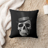 シルクハットのスカル クッション (ブランケット)