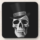 シルクハットのスカル コースター (正面)