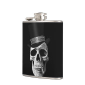 シルクハットのスカル フラスク (左)