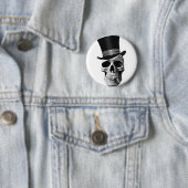 シルクハットのスカル 缶バッジ (インサイチュ)