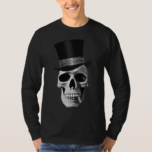 シルクハットのスカル Tシャツ