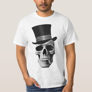 シルクハットのスカル Tシャツ
