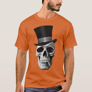 シルクハットのスカル Tシャツ