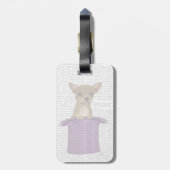 シルクハットのチワワ ラゲッジタグ (裏面縦)