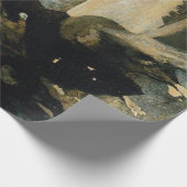 シルクハットのライダーのDecoupageポスター ラッピングペーパー (角)