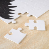 シルクハットの邪悪なピエロのスカル ジグソーパズル (側面)