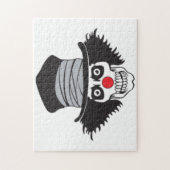 シルクハットの邪悪なピエロのスカル ジグソーパズル (縦)