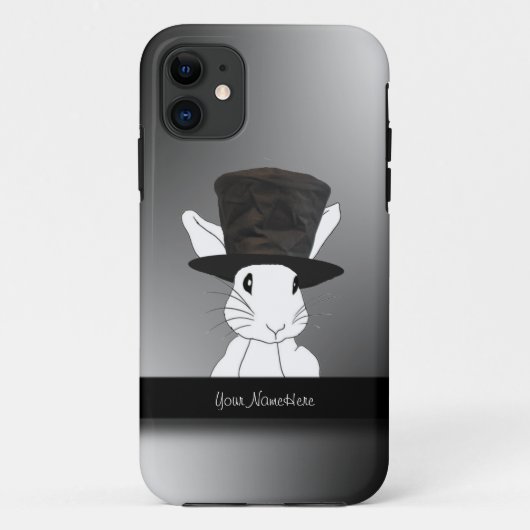 シルクハットのiPhone 5の場合の白いウサギ Case-Mate iPhoneケース (裏面)
