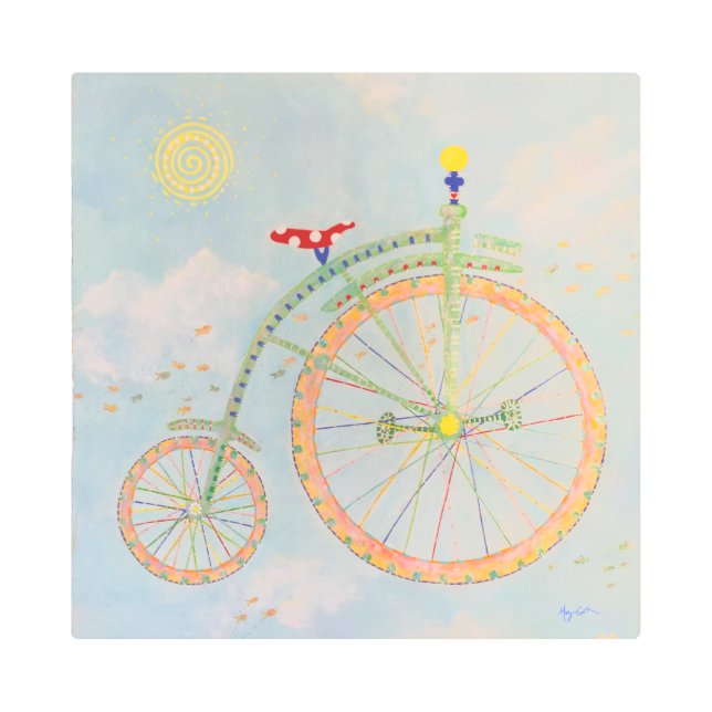 シルクバイク メタルプリント (正面)