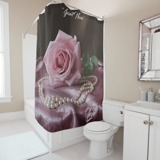 シルクバラシャワーカーテン シャワーカーテン (インサイチュ)