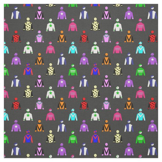 シルクパターンのグレー騎手 ファブリック (見本)