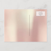 シルクパールバラ金ゴールドは私の花嫁になる インビテーションポストカード (裏面)