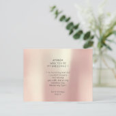 シルクパールバラ金ゴールドは私の花嫁になる インビテーションポストカード (スタンド正面)