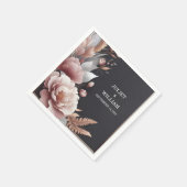 シルクピンクボホピーニーガーデンダスティーバラ結婚ズ スタンダードカクテルナプキン (角)