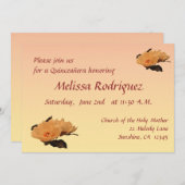 シルクフラワー キンチャネラ 招待状 (正面/裏面)