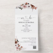 シルクフローラオールインワンウェディング オールインワン招待状 (内側)