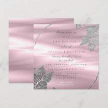 シルクフローラグラムリリーシルバーパープルバースデーパーティー