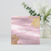 シルクフローラグラムリリー金ゴールドパープルバースデーパーティー 招待状 (スタンド正面)