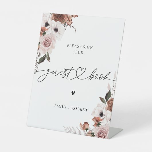 シルクフローラゲストブック 台座サイン (正面)