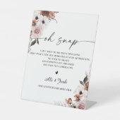 シルクフローラブライダルシャワーオスナップサイン 台座サイン (正面)