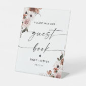シルクフローラブライダルシャワーゲストブックサイン 台座サイン (正面)