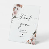 シルクフローラブライダルシャワーサンキューサイン 台座サイン (正面)