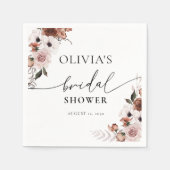 シルクフローラブライダルシャワーナプキン スタンダードカクテルナプキン (正面)