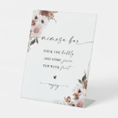 シルクフローラブライダルシャワーミモサバーサイン 台座サイン (正面)