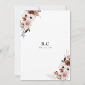 シルクフローラブライダルシャワー招待 招待状 (裏面)