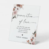 シルクフローラブライダルシャワー線画の生成 台座サイン (正面)